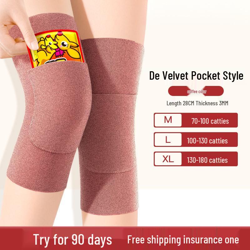Thermal Knee Pads for Seniors - Unisex Winter Warmth and Anti-Slip Protection M