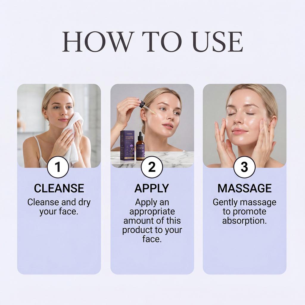 Lightweight Facial Oil Moisturizing, hydrating, and smoothing facial skin daily care essential oil