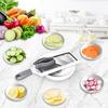 Mandoline Slicer Adjustable Stainless Steel Blades with NonSlip Grip for Kitchen Vegetable Cutting, Gray