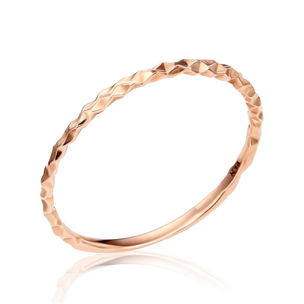 

[Bnbgold] 14K Volume Zigzag Wave Cutting Ring Rss38568 14K pink gold/size: 10