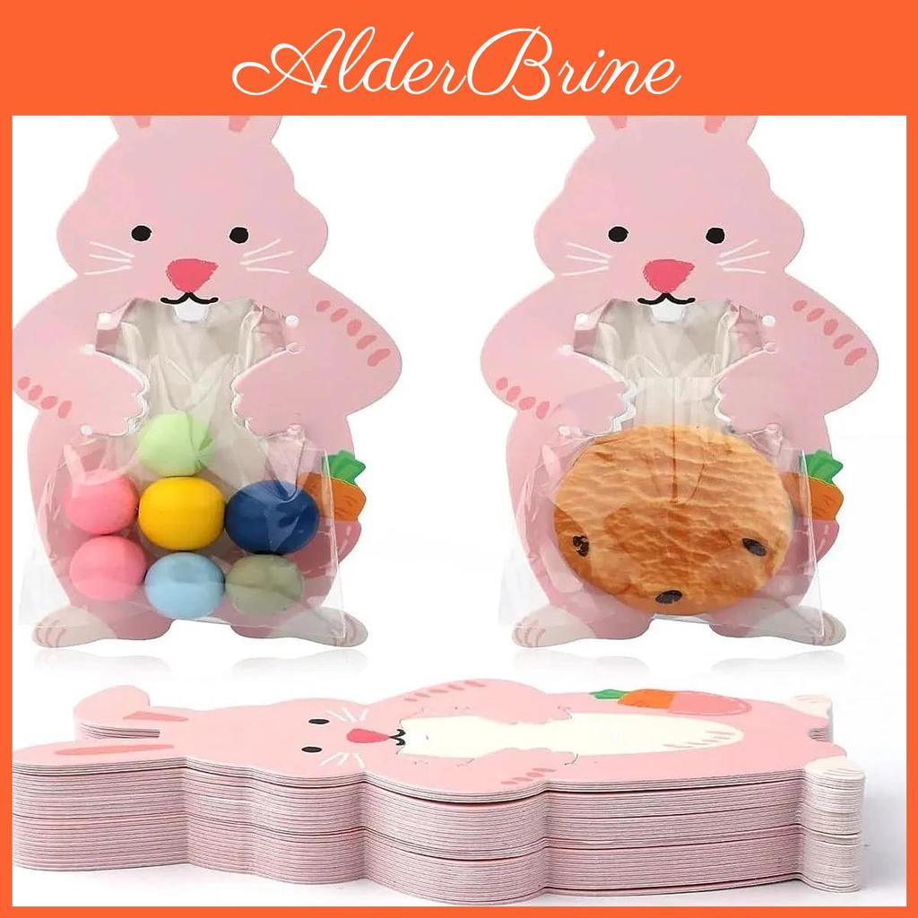 Easter Candy Bunny Cookie 10pcs Packing Bags For Birthday Easter Party Decor Kids Gifts