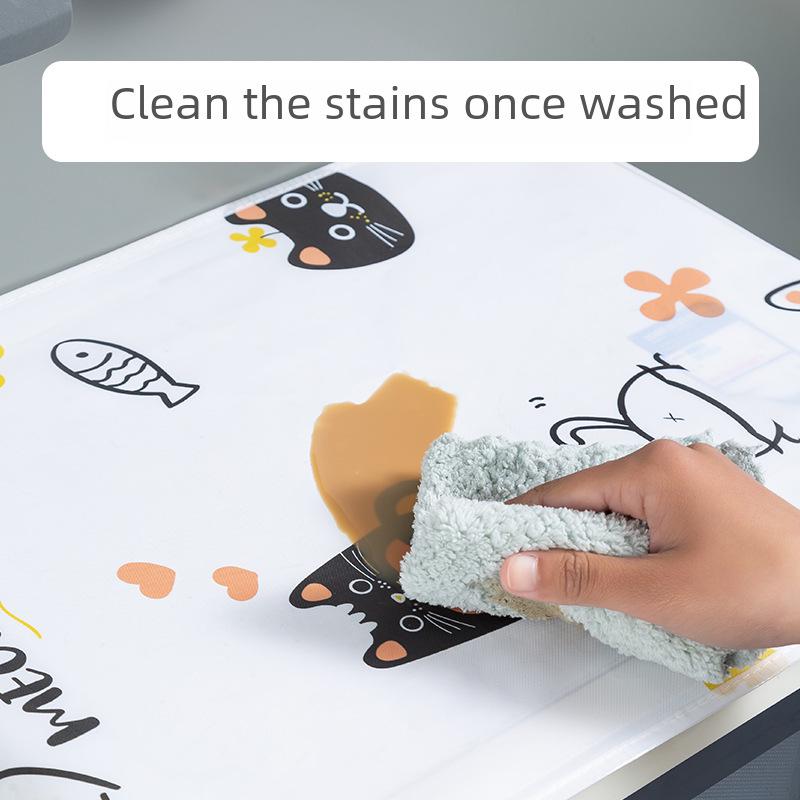 Cartoon Microwave Oven Dust Cover with Hanging Storage Bag