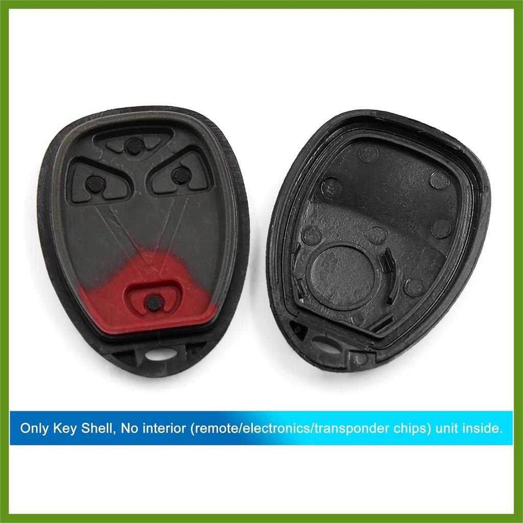 Car Replacement Key Fob Remote Control Shell Case KOBGT04A for Chevrolet HHR 2006-2011 4 Key Button Black Vehicle Components