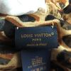 Vynikající LOUIS VUITTON Šála Hnědá kašmírová Dámská M79566 Použitá