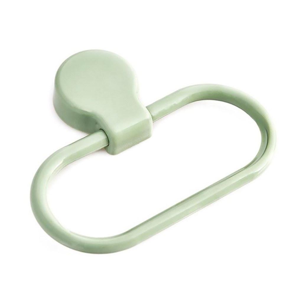 

Premium ABS Towel Ring Self-Adhesive No Drill Installation Bathroom Kitchen Towel Holder Modern Simple Design Pink зелёный