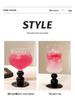 Vintage Black Glass Goblet: Elegant Retro Red Wine & Juice Cup