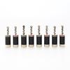 [Kawaki] High-End Carbon Fiber Banana Plugs, 8-Pack, Solderless (Screw Type), Speaker Terminal Connectors, 24K Gold Plated [P282]