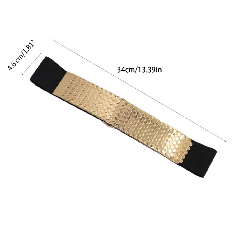 Women Stretch Belt with Fish Scale Texture Versatile Corset for Banquet Dress