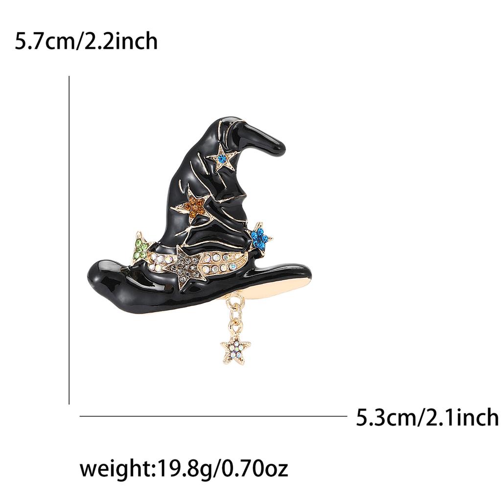 Spilla Cappello Magico Smalto Lega Creativo Personalizzato Halloween Uomo Donna Spilla Ornamento Corsage Cappotto Abito