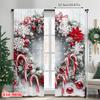 2pcs 2D flat printing Christmas Drapes Snow candy bar Fabric Without Electricity Spring Party & Holiday Decor for room decor