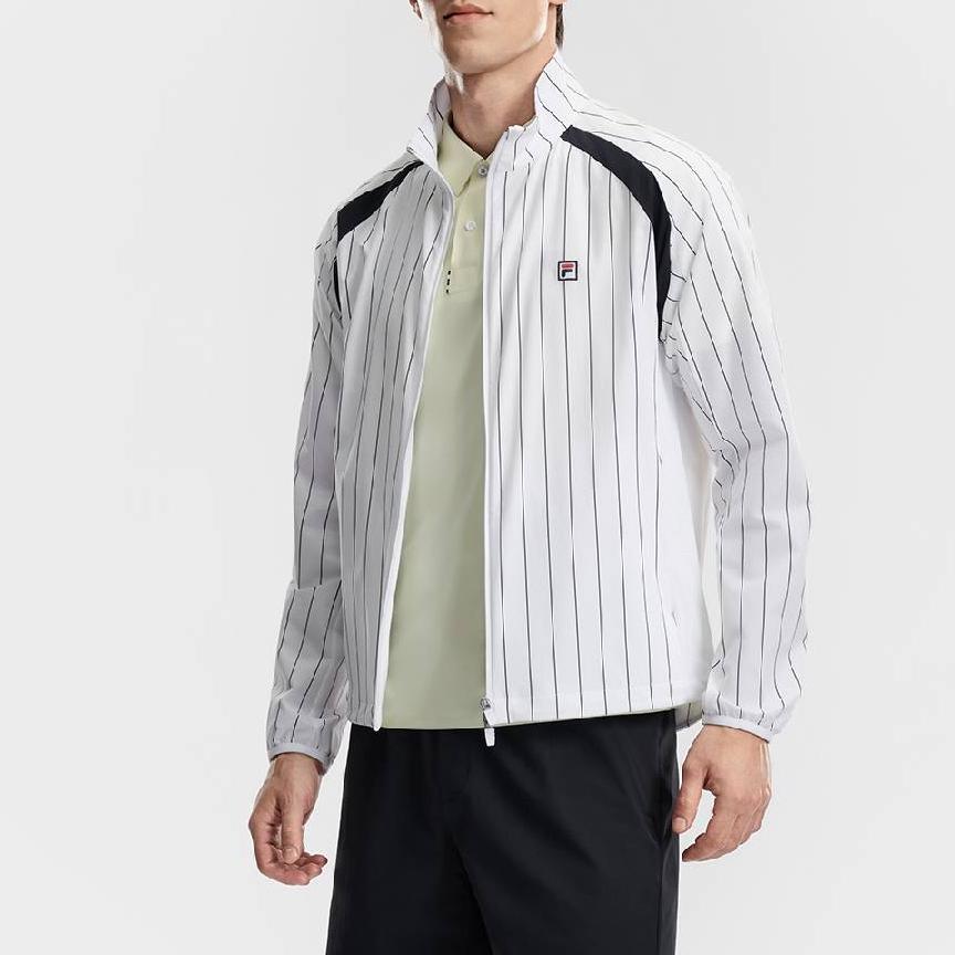 Fila Tennis Striped Long Sleeve Jacket Men jackets A11M623705F-ZA