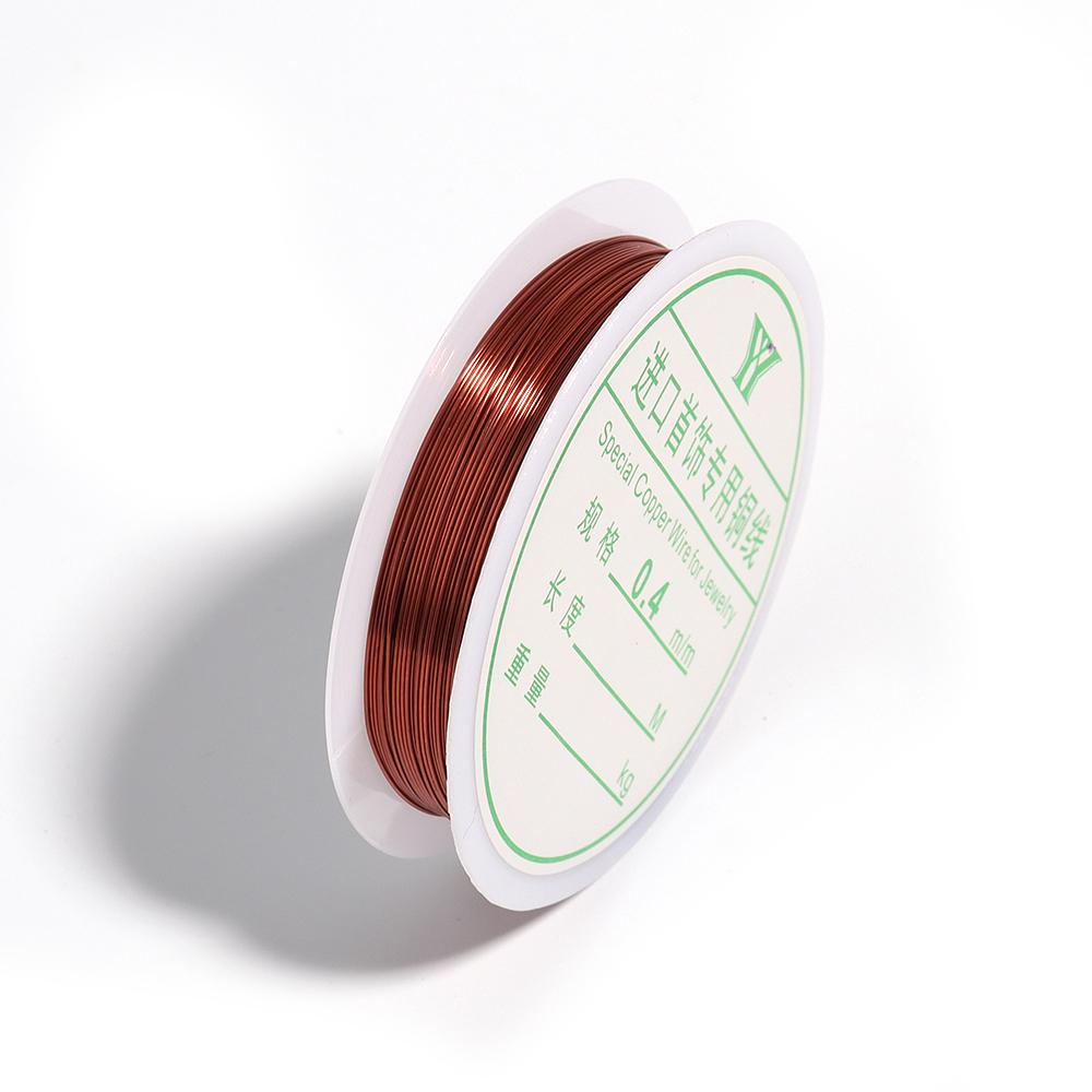 1Roll 0.2/0.25/0.3/0.4/0.5/0.6/0.7/0.8/1mm Sturdy Copper Wire Beading Wire DIY Jewelry Making For Bracelet Necklace Accessories