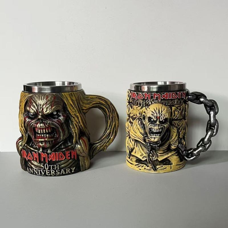 Iron Maiden Band Peripheral Model Cup Iron Maiden Band 50th Anniversary 3D Mug Peripheral Gift Model Ornaments