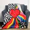 1pc Heartbeat, Rainbow Wave Blanket Warm, Cozy, And Soft, Suitable for Sofas, Beds, Cars, And Office Use.Perfect for Camping And Travel, Making It a G