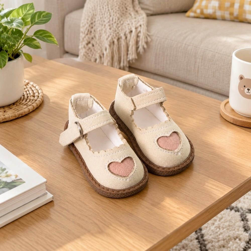 1 pair PU Leather Princess Doll Shoes Mini PU Leather Sandals Toy BJD Doll Shoes  Cotton Doll