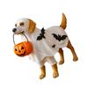 Halloween Decor with Dog Holding Pumpkin Bowl for Tabletop, Shelf, Mantel, Party & Festive Home Display (1 Piece)