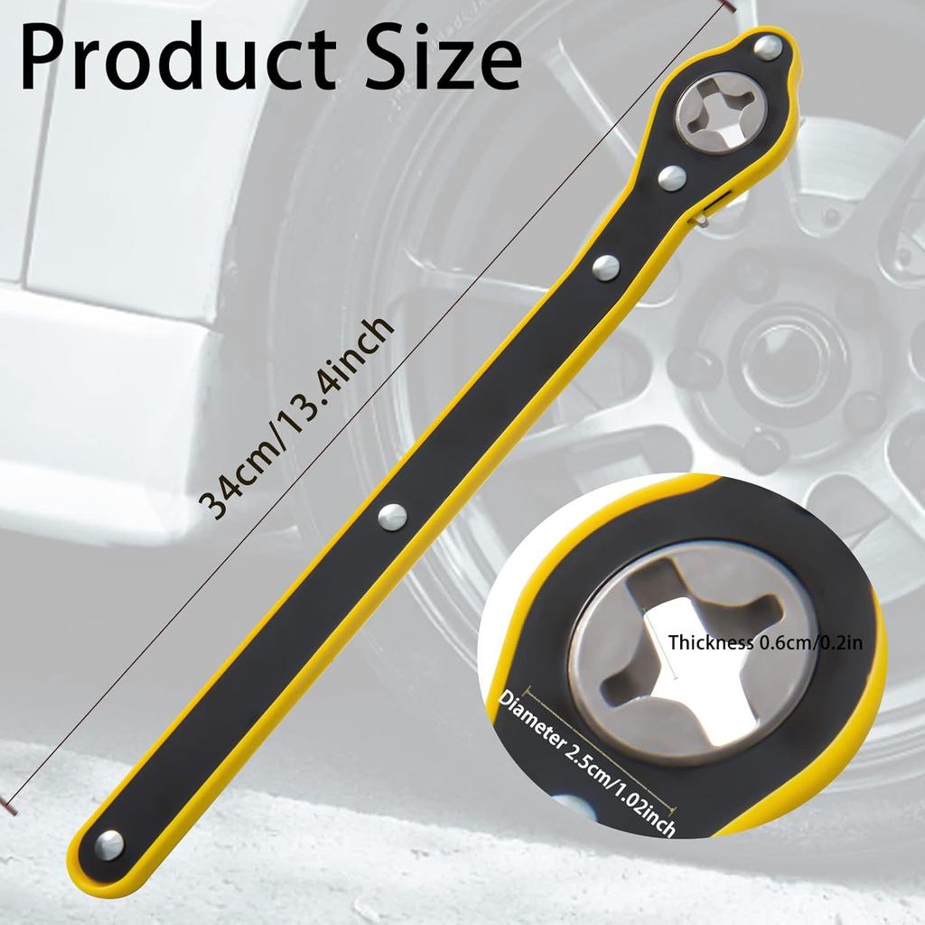 Auto Labor-Saving Jack Ratchet Wrench, Universal 360 Degree Swivel Tire Wheel Jack Ratchet Wrench Scissor Jack, Wrench Jack Lift Speed Handle Tool
