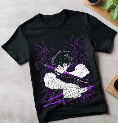 Solo Leveling TShirt Sung Jinwoo New Anime Unisexga Black Shirt Tee Gift