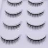 5Pairs/Box False Eyelashes Natural Comfortable Fiber Short Makeup Extensions Eye Lashes for Dressing Room