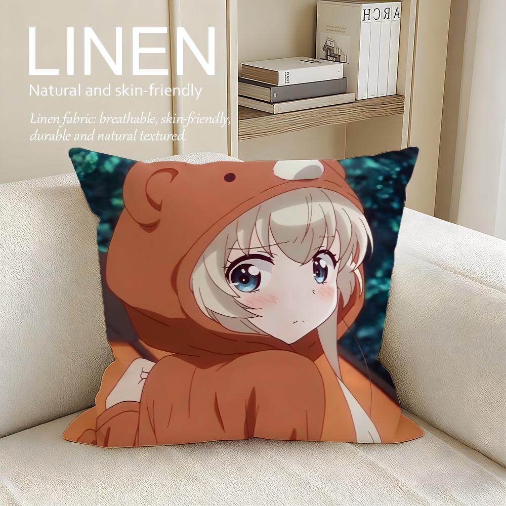 Comedy Uchi no Maid ga Uzasugiru Cushion Cover Pillowcase Set Pcs x x Breathable Washable Sofa Cushion Cover