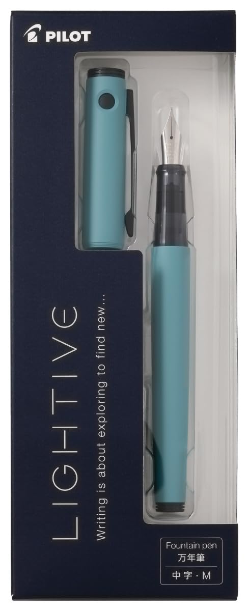 

Pilot Light Fountain Medium PFLT1TQM Pen, Nib, Turquoise,