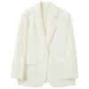 Women's Linen Blend Oversized Blazer