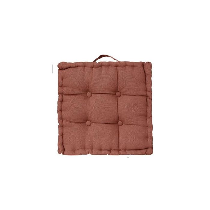 Coussin de sol 40 x 40 x 8 cm Atmosphéra - Terracotta