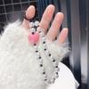 INS Charm Jewelry Pearl Lanyard Bracelet Phone Pendant Keychain for Bag Cellphone Strap Keyring Hanging Chain Buckle