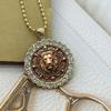European & American Lion Head Pattern Round Necklace - Stylish Festival Gift Jewelry