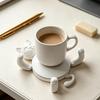 Posavasos de Gato Impreso en 3D Divertido Lindo Soporte para Tazas de Gato para Bebidas Barra Mesa de Cocina Decoración de Fiesta Regalos de Cumpleaños para Amantes de los Gatos