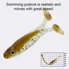 10 Stück 6,5 cm / 2,8 g Paddelschwanz Weichköder Weitwurf Sinkend Bionisch Künstlicher Swimbait Süßwasser Salzwasser Forellenbarsch Angeln