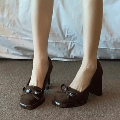 Mode 2025 Hochwertige Neue Rundheit High Heels Einzelne Schuhe mit einem Slipper Leichte Lässige Damenschuhe Stilvoll und Bequem