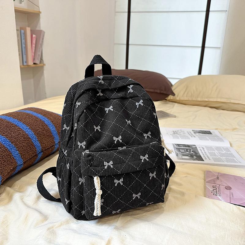 Rucksack mit Schleifen-Dekor Neuer Lässiger Mode-Stil Große Kapazität Verschleißfest Schmutzabweisend Schultasche für Schüler