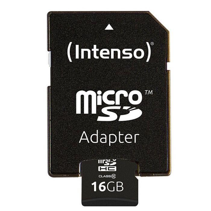 Carte microsdhc intenso high performance 16 gb class 10 avec adaptateur sd