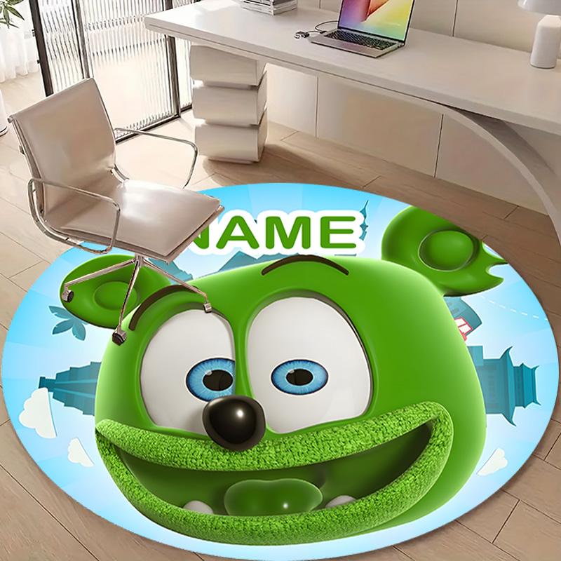 Personalized Gummibar friends Round Chair Office Rug - Perfect for Mat, Office Chair & More - Ideal Gift for Birthdays and Holidays