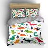 Cartoon dinosaurs forest print Bedding Set for Kids Luxury Gift 3pcs Digital Print Comforter Set Soft Comfortable Breathable