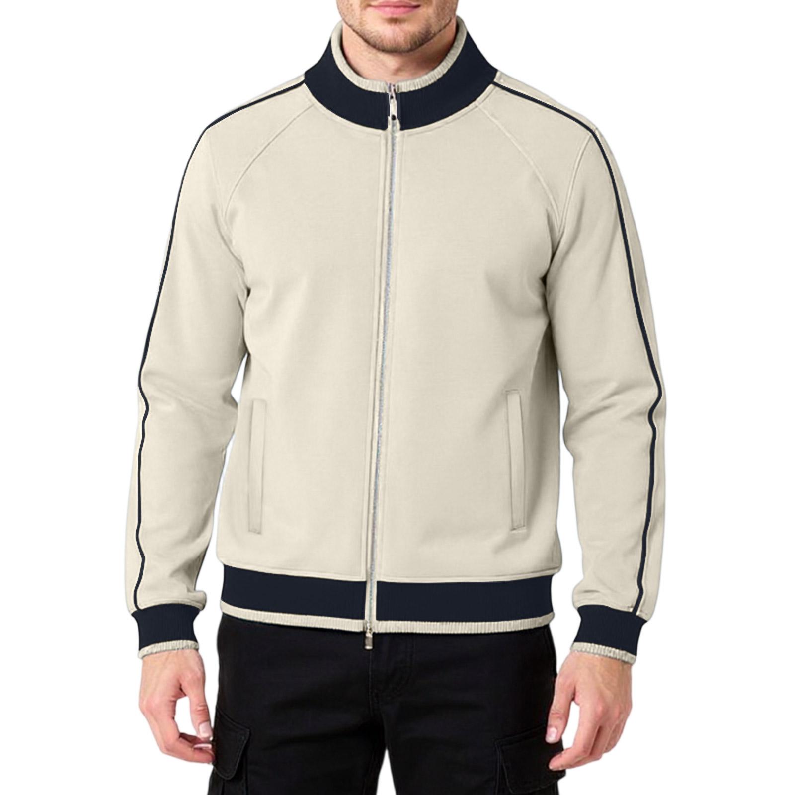 

Men s Women s Shoulder Insertion Standing Collar Zipper Cardigan Leisure Hoodie Coat XL