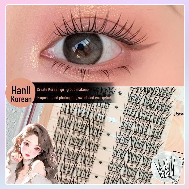 

Mengji Shangpin Корейский стиль Естественные пучковые накладные ресницы