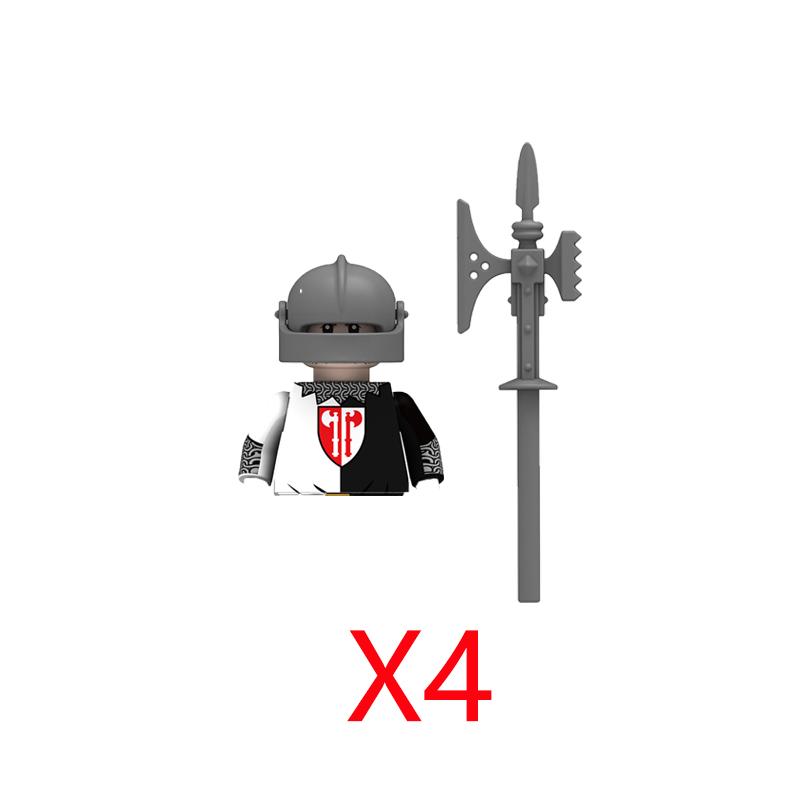 Military Building Blocks Medieval Solider Figures Knights of Jerusalem Crusades The War of Roses Legion War-horse Weapons Shield