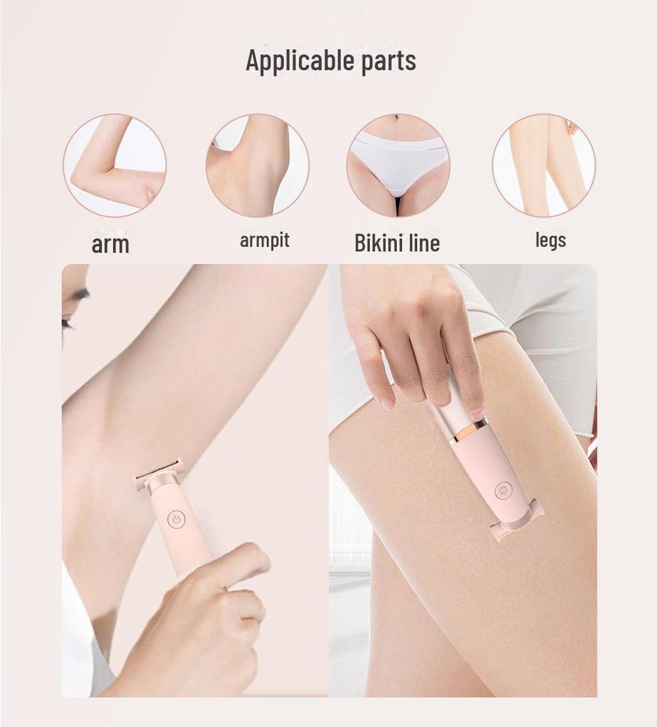 Women's Electric Shaver for Lip, Armpit, Leg, and Pubic Hair Removal