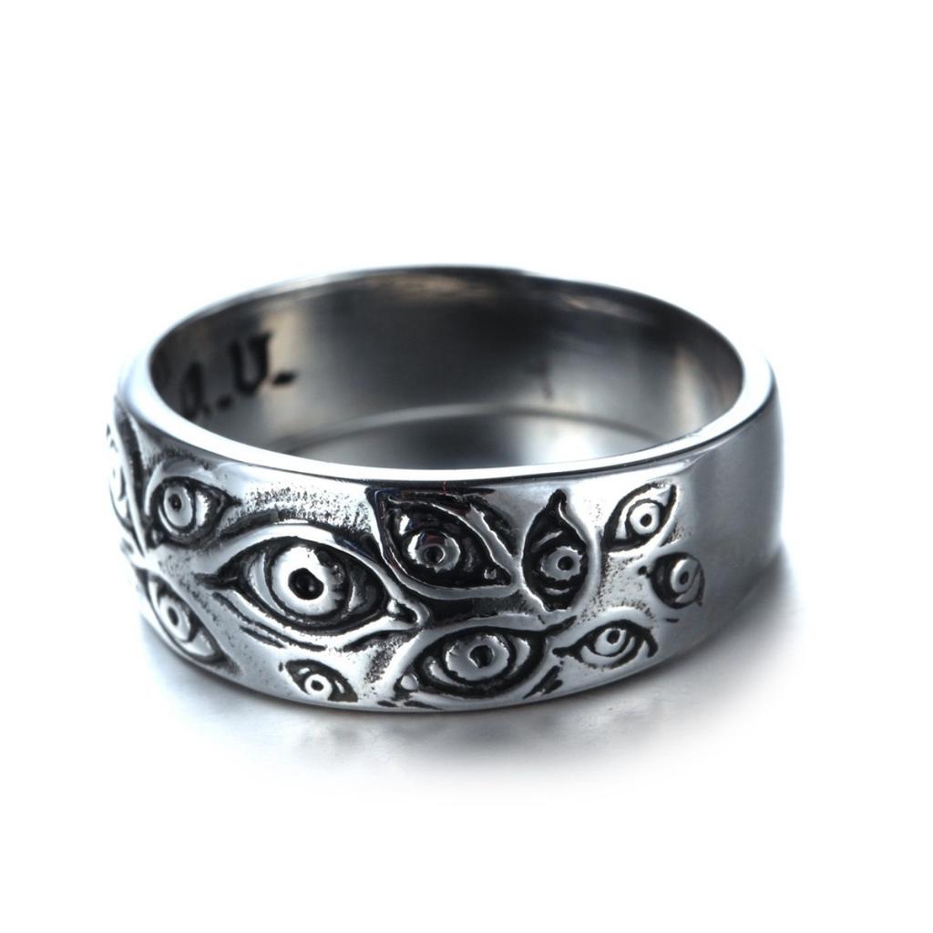 Men's Retro Motorcycle Party Goth Punk Devil's Eye Rings Men's Women's Jewelry