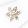 Fashion Rhinestone Winter Snowflake Brooches For Women Unisex Christmas Pin Casual Party Accessories Friends New Year Gifts