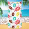 Donut Pattern Beach Towel, Super Absorbent Ultra-Lightweight Quick-Drying Soft for Sunbathing Yoga Swimming
