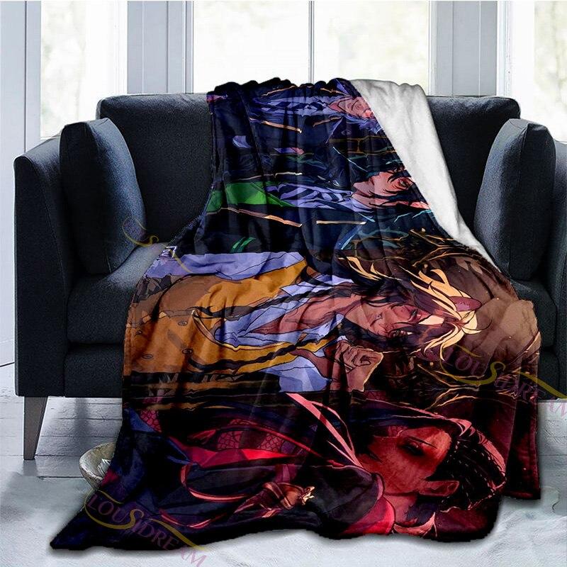 Cartoon Wonderland Blanket NRC School Adventure Game Series Flannel Throw Blanket for Couch Sofa Cozy Plush Blanket for Kids