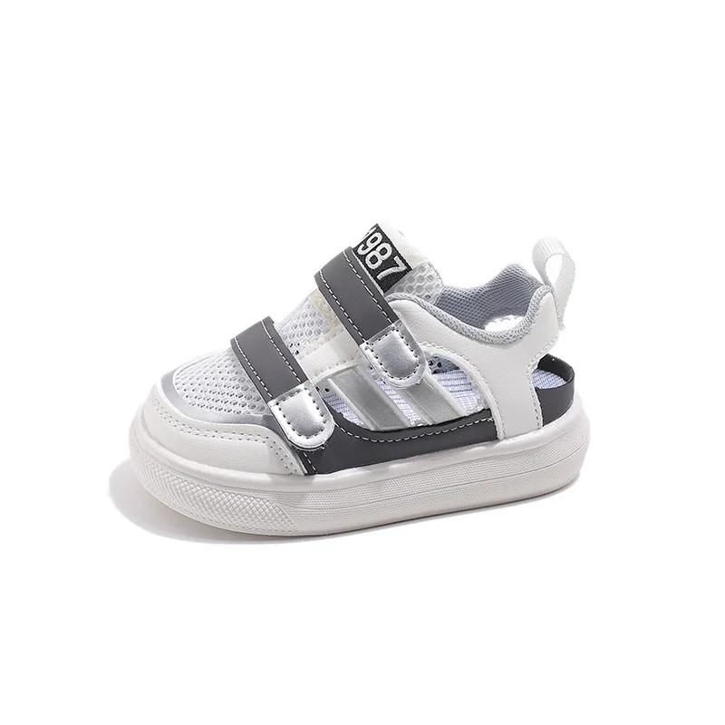 Mädchen Sommersandalen 2024 Neue Kinder Vielseitige Halbsandalen Jungen Mode Sport Hohl Mesh Tennisschuhe Verschleißfest Schmutzabweisend