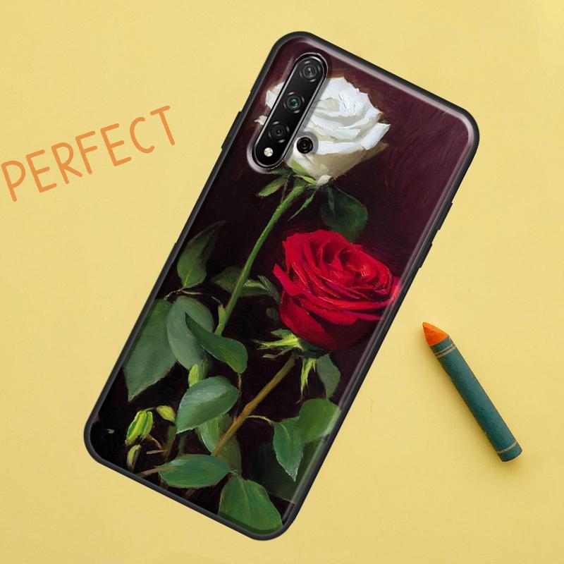 

Цветочный чехол с розой для Huawei Nova 5T 9 10 SE 7i 8i 11i 12i Y60 Y61 Y70 Y72 Y73 Y90 Y91 P20 P30 P40 Lite Huawei P30 Lite