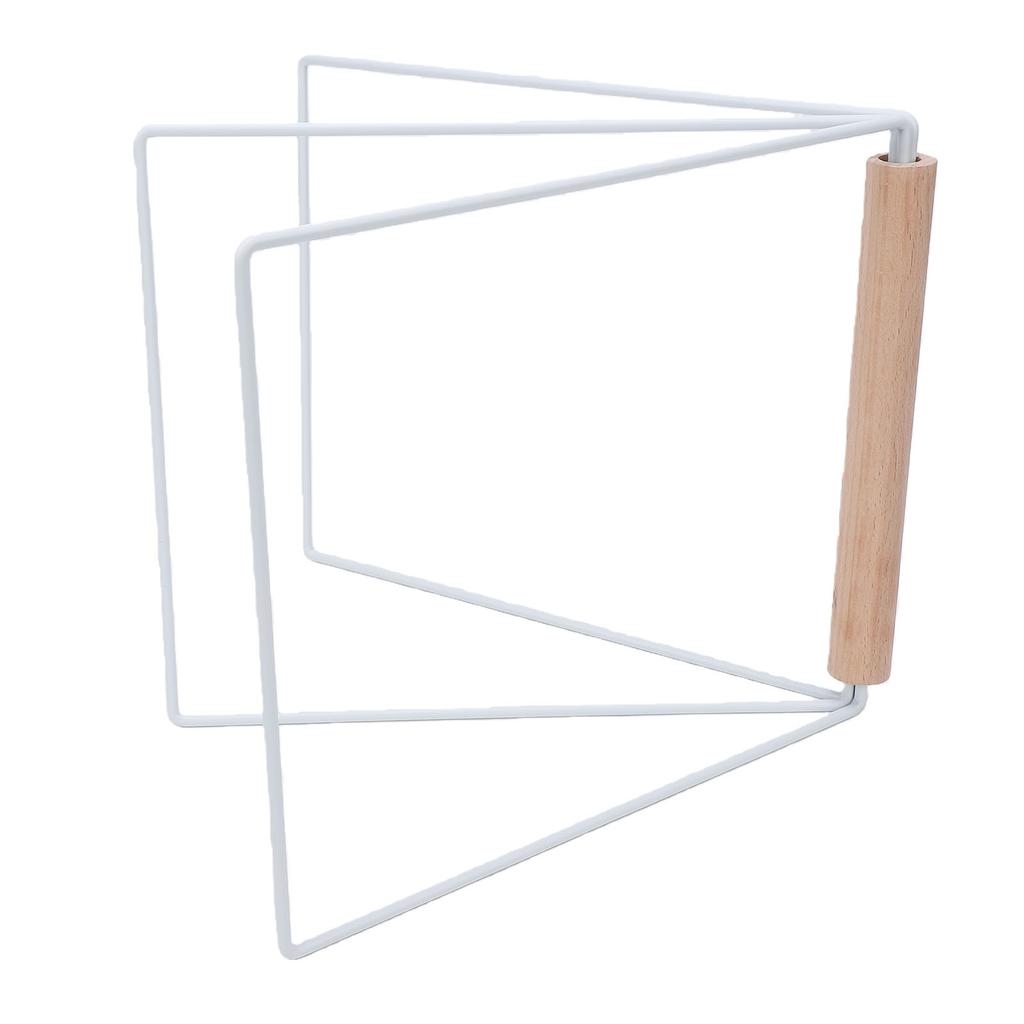 Countertop Dishcloth Drying Rack White Metal 3 Arms Hand Towel Stand for Kitchen Bathroom