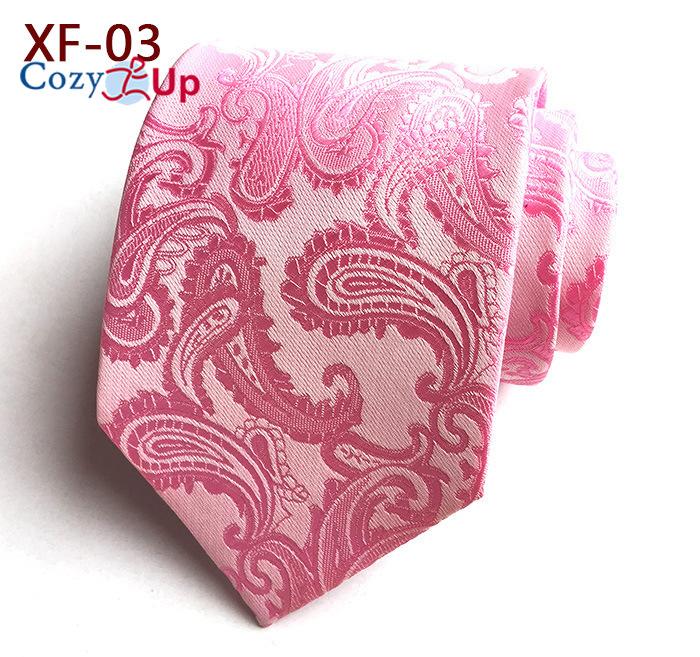Cozy Up 3.15"(8cm) Fashion Striped PaisleyTies Men Plaid Flower Necktie for Wedding