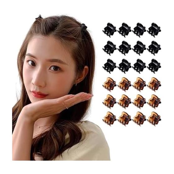 Mini Hair Clips Set of 24 Hairpins Small Mini Hair Clips Bangs Clips Bangs Clips Simple Hair Accessories