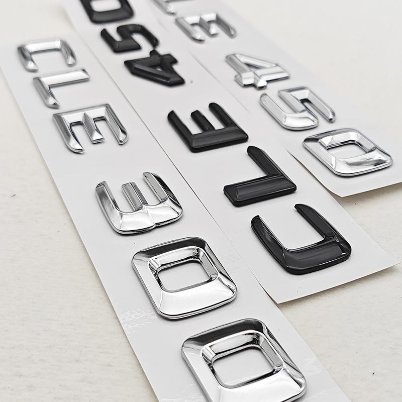 3D ABS Car Letters Logo CLE300 CLE450 Badge Sticker Rear Trunk Emblem For Mercedes Benz CLE300 CLE450 Auto Model Accessories